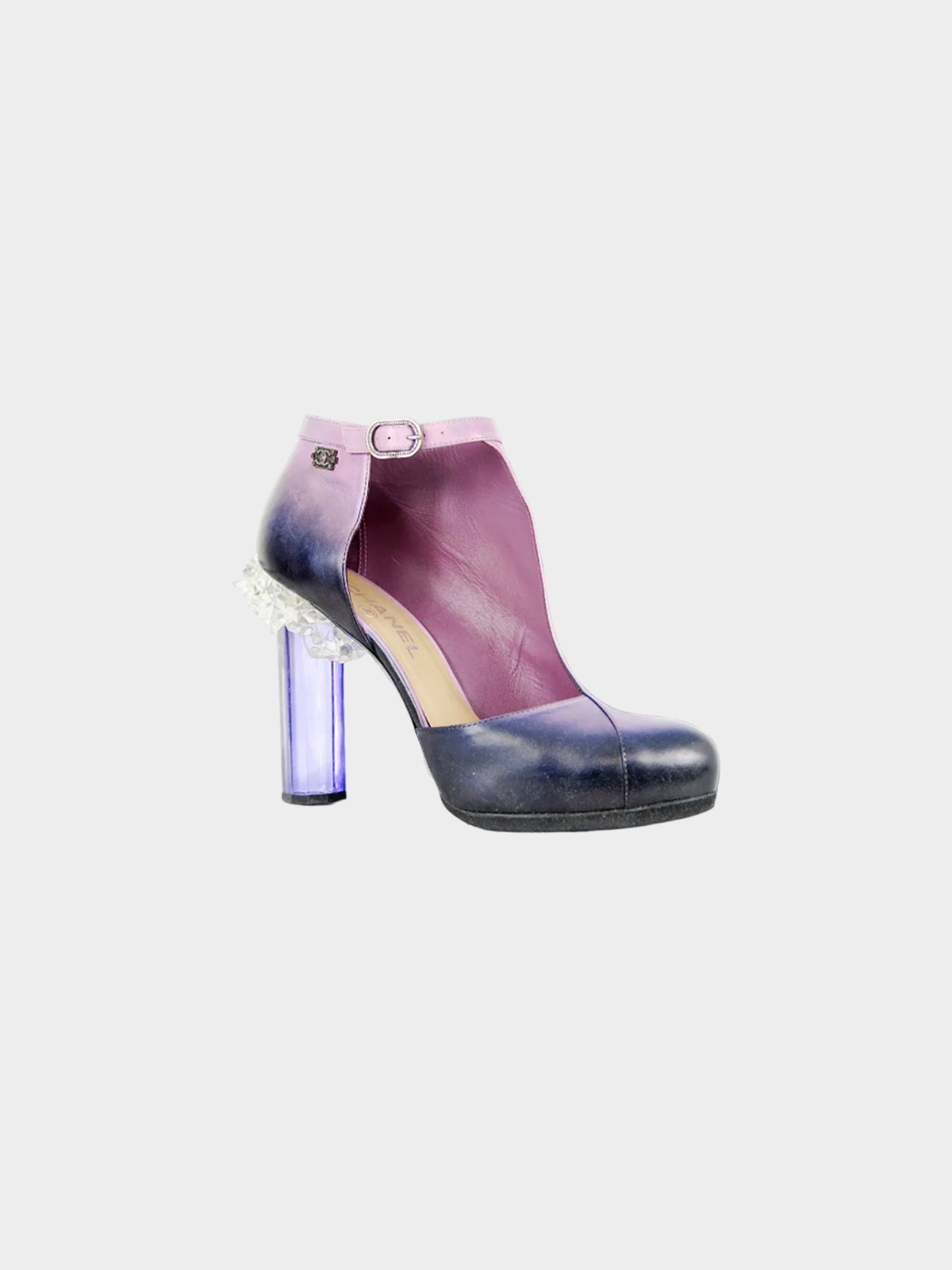 Chanel Fall 2012 Purple Ombre Gradient Lambskin Lucite Pump