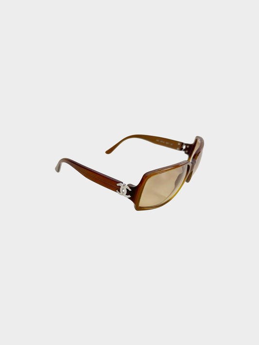 Chanel 2000s Brown CC 5030 Sunglasses