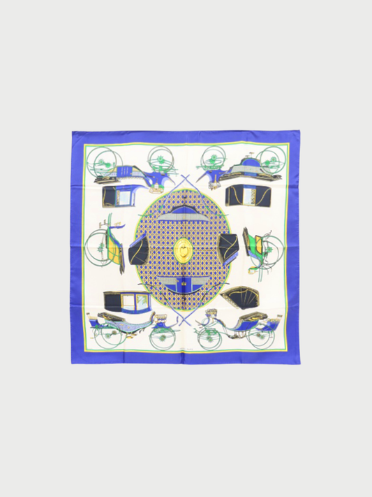 Hermès 2000s Multicolor Silk Carré 90 Scarf