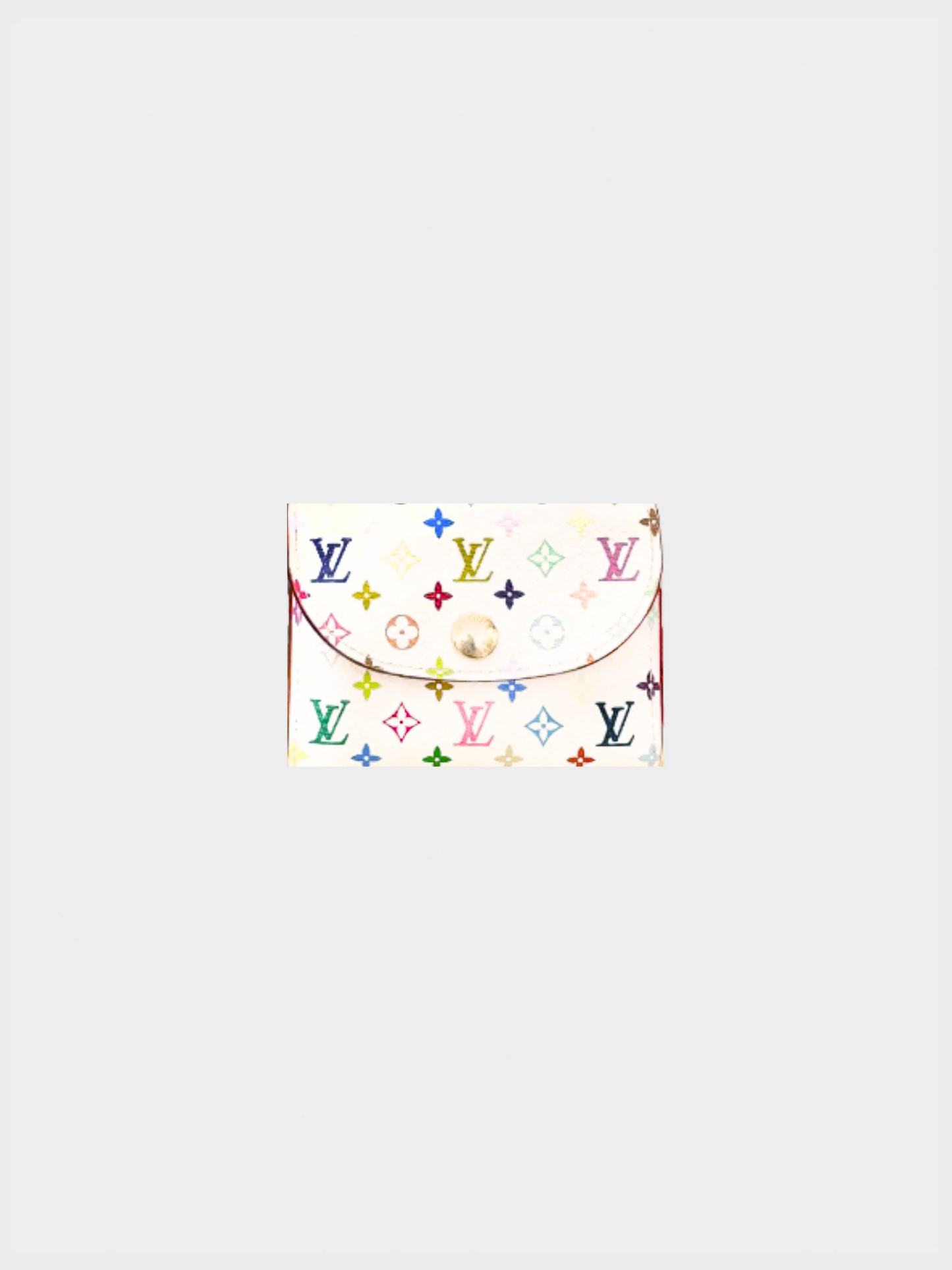 Louis Vuitton 2000s White Monogram Multicolor Business Card Holder