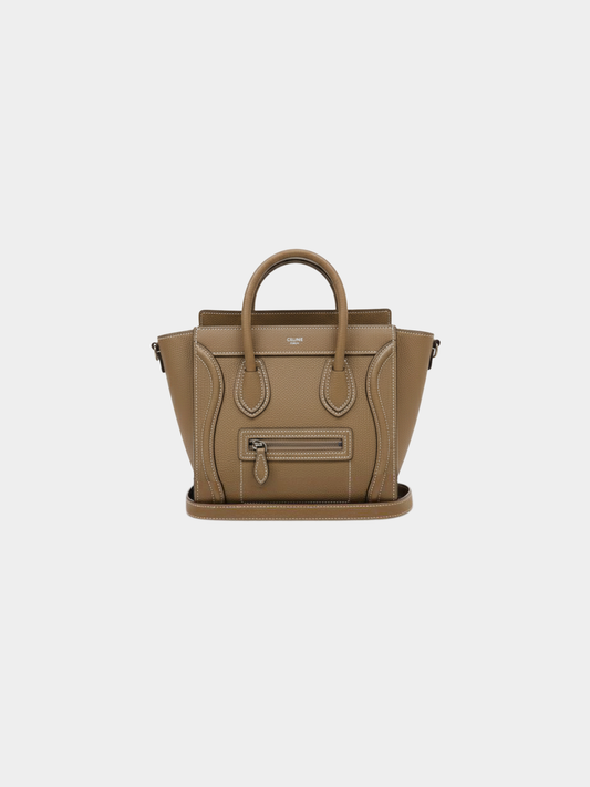 Celine 2010s Graige Leather Luggage Nano Bag