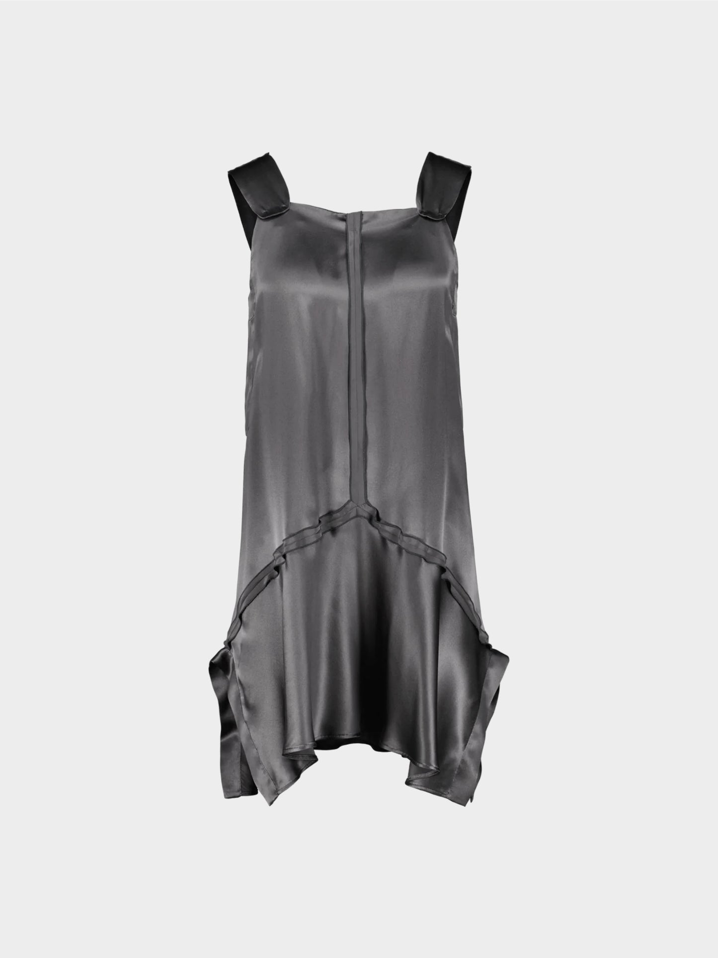 Miu Miu 2007 Grey Mid-length Silk Dress