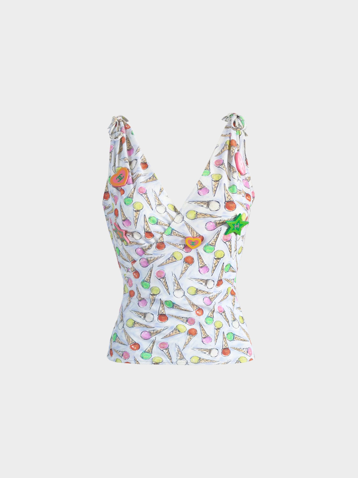 Chanel by Karl Lagerfeld Cruise 2004 Ice Cream Print Top