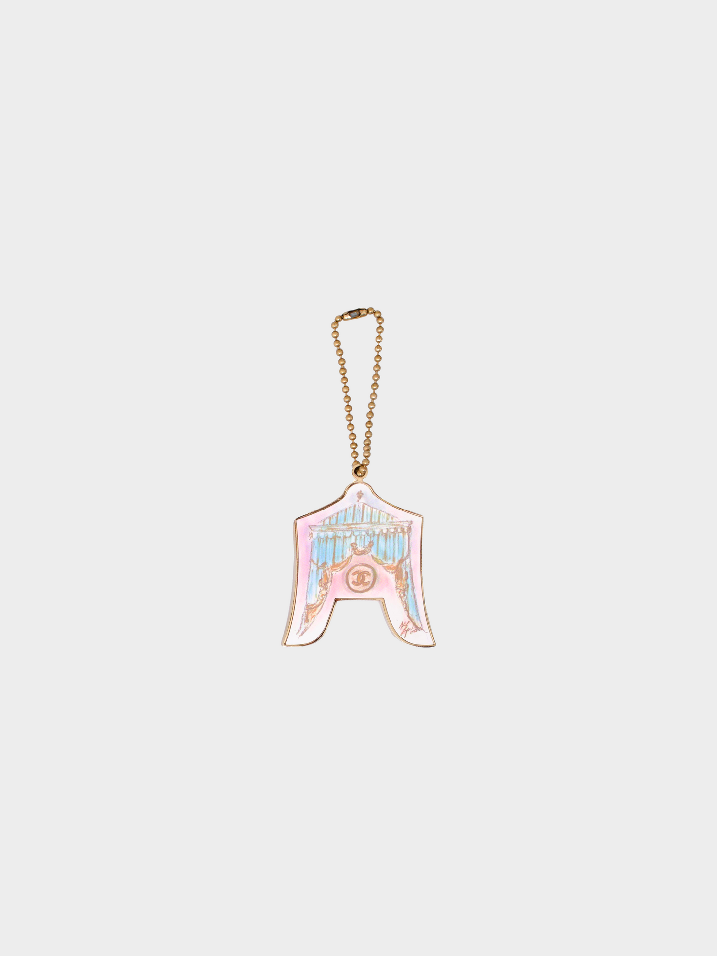 Chanel 2013 Multicolour Pastel Metal Circus Tent Bag Charm Keychain
