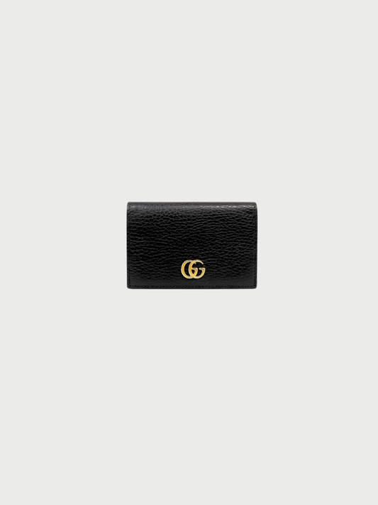Gucci 2010s Black Leather GG Marmont Card Case