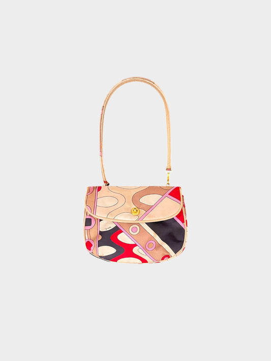 Emilio Pucci 1960s Multicolor Abstract Print Handbag