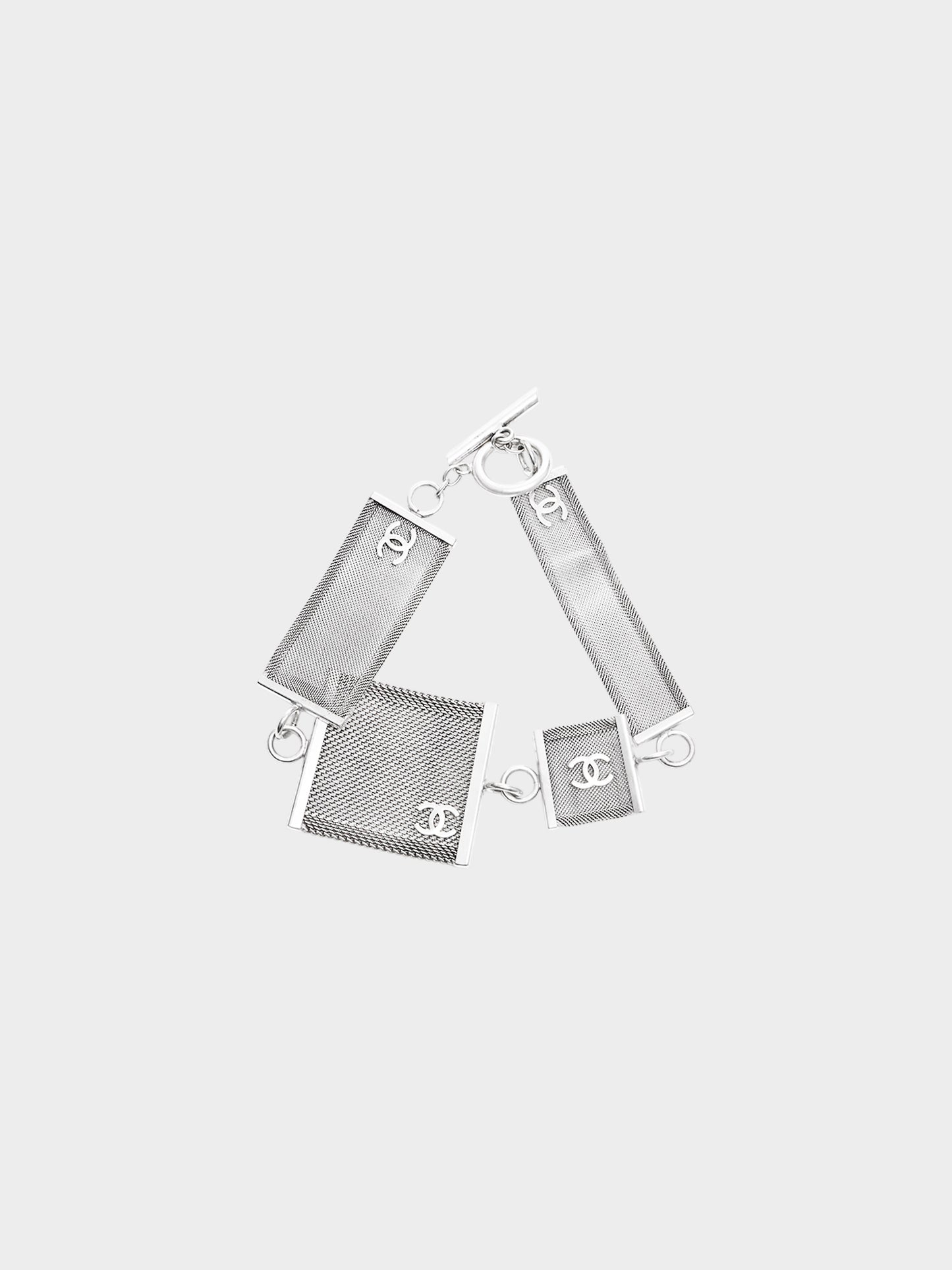 Chanel Fall 1999 Silver Chainmail CC Choker Necklace