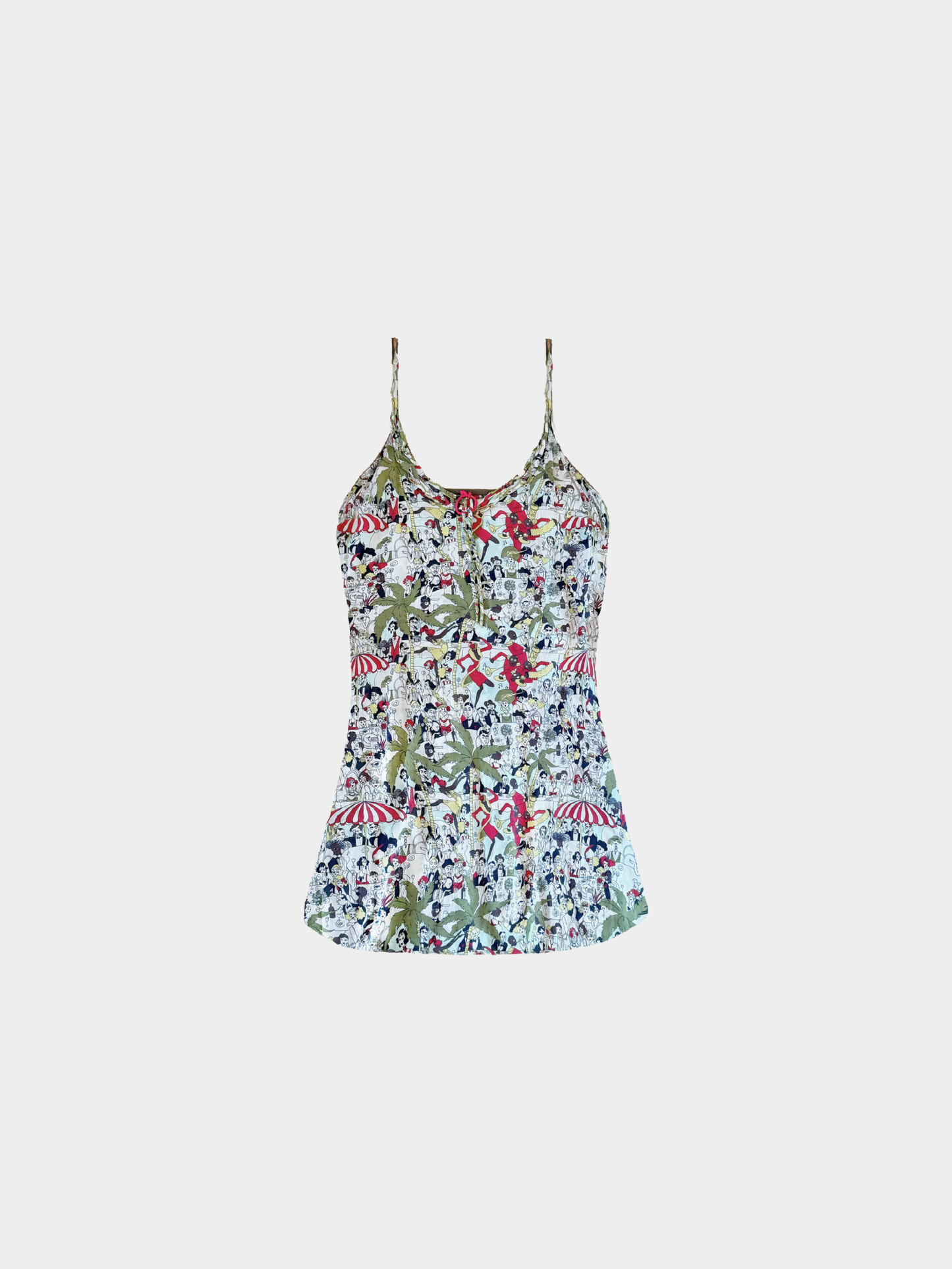 John Galliano 1990s Multicolor Illustrated Tank Top