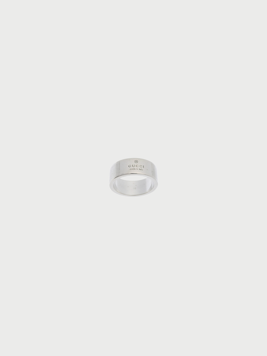 Gucci 2000s Silver 925 Logo Ring