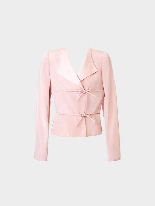 Valentino 1990s Powder Pink Silk Satin Jacket