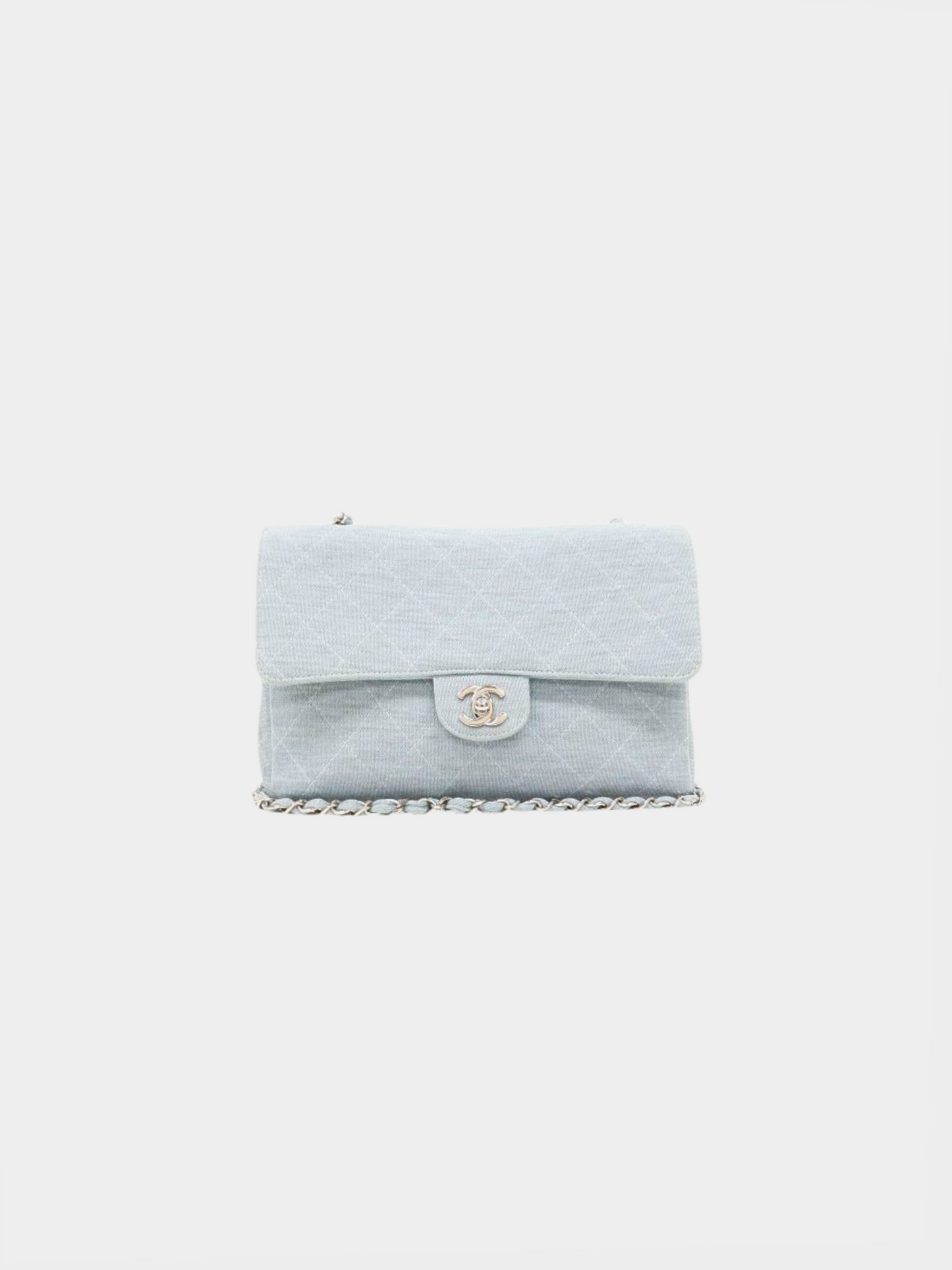 Chanel 2010s Blue Matelasse Flap chain Shoulder Bag
