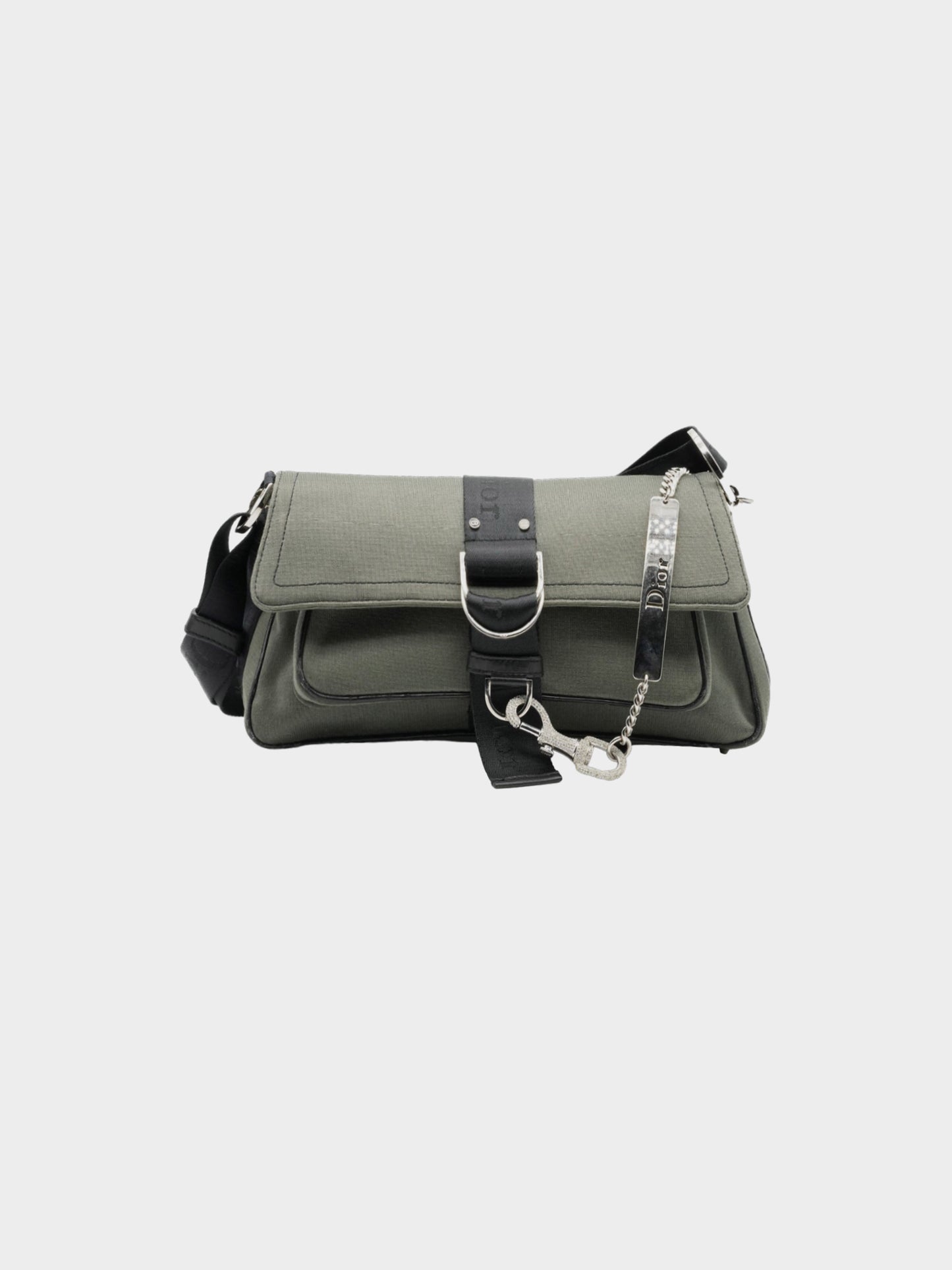 Christian Dior by John Galliano SS 2003 Olive Jersey Hardcore Bag