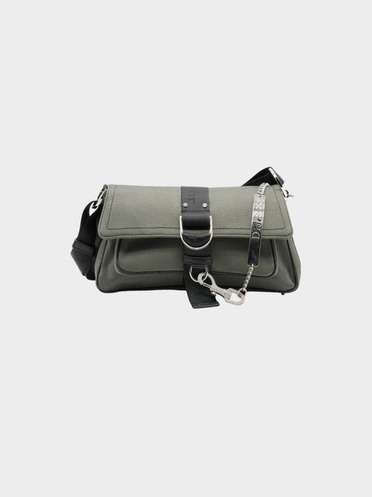 Christian Dior by John Galliano SS 2003 Olive Jersey Hardcore Bag