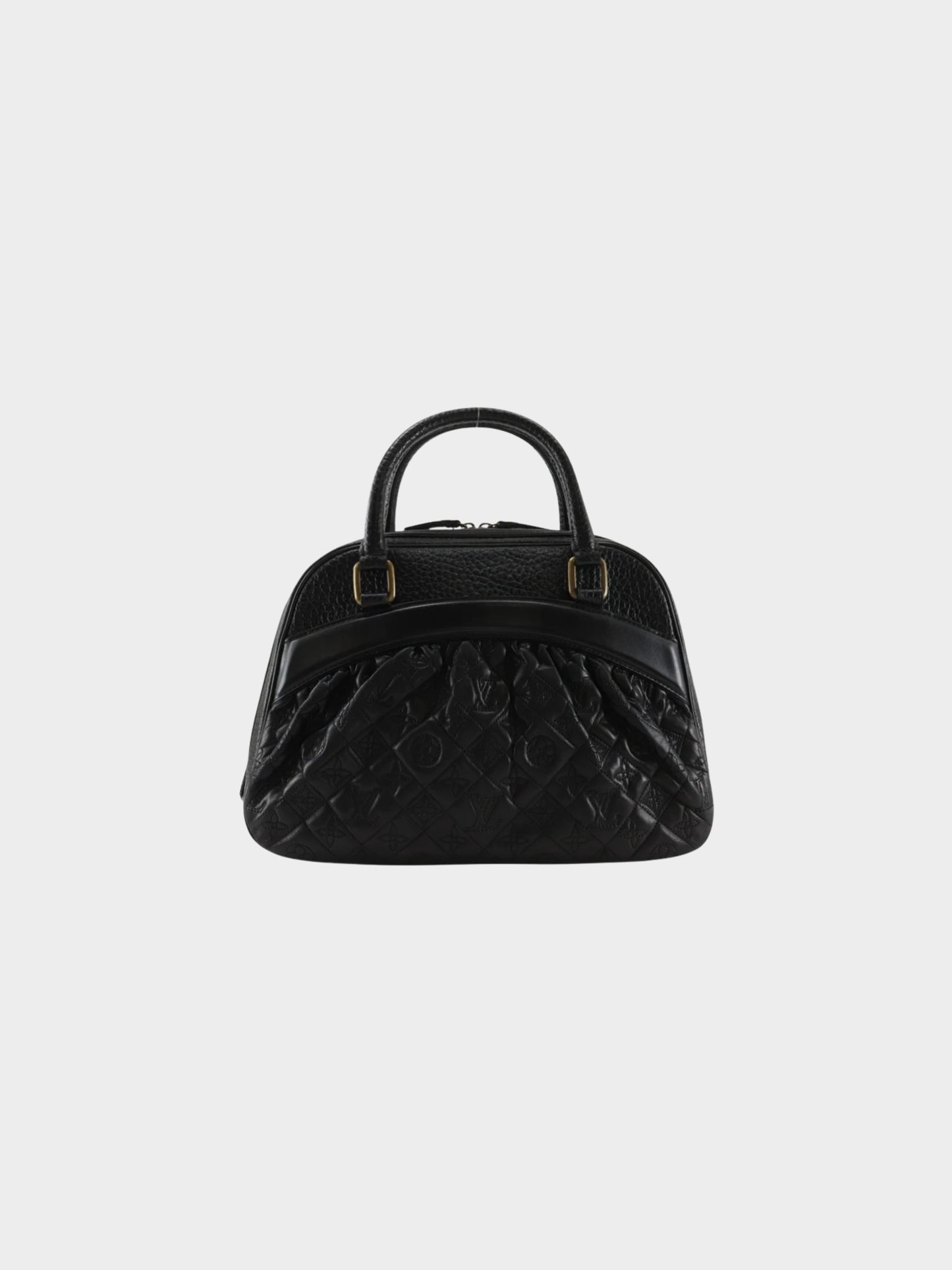 Louis Vuitton 2005 Black Lambskin Monogram Vienna Mitzi Handbag