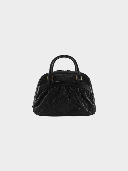 Louis Vuitton 2005 Black Lambskin Monogram Vienna Mitzi Handbag