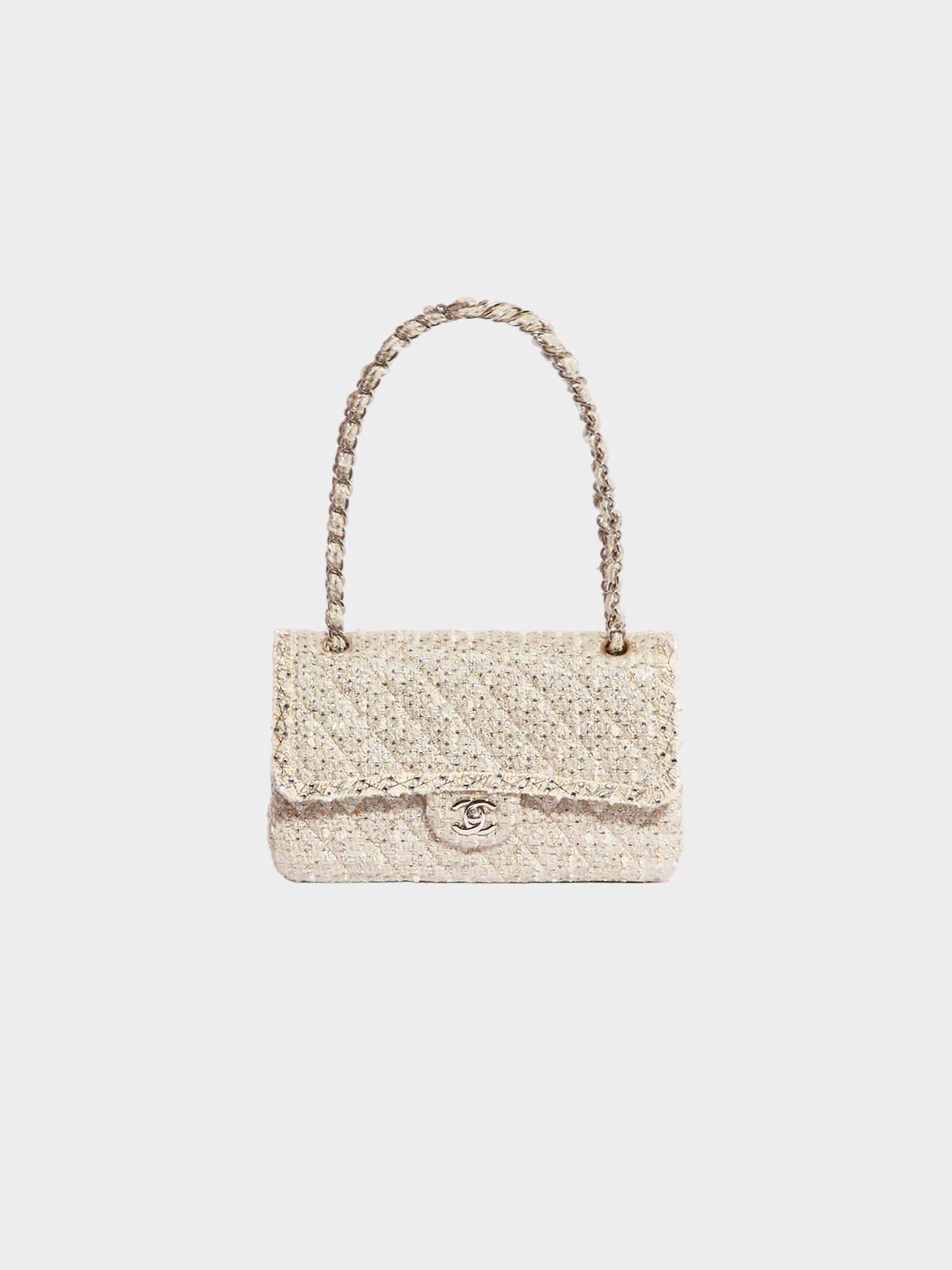 Chanel Couture SS 2014 Beige Fantasy Tweed Flap Bag