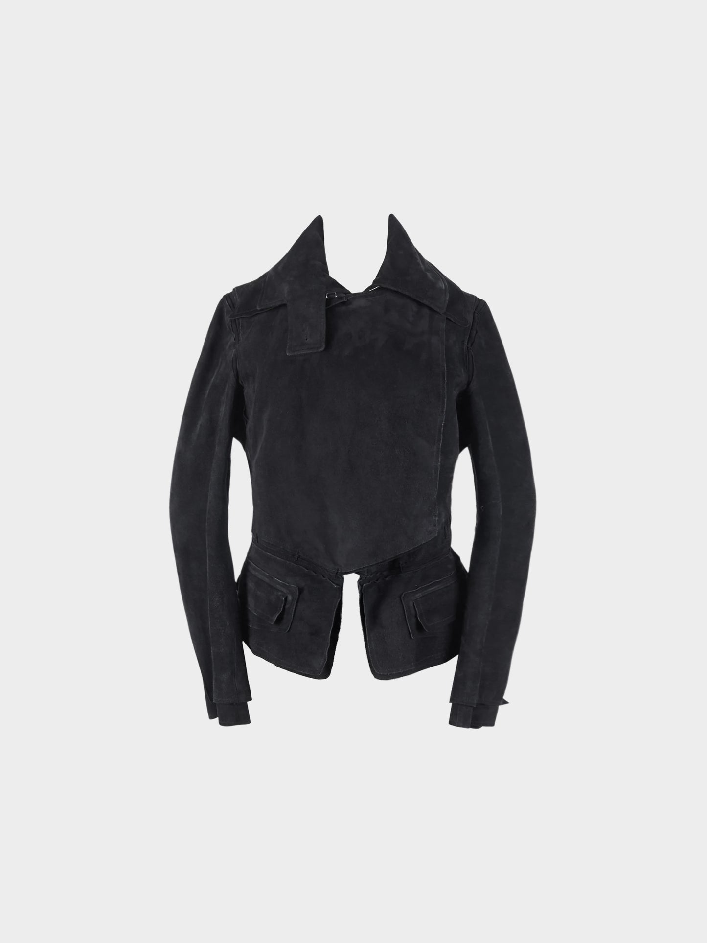 Yves Saint Laurent 2000s Rive Gauche Black Suede Jacket