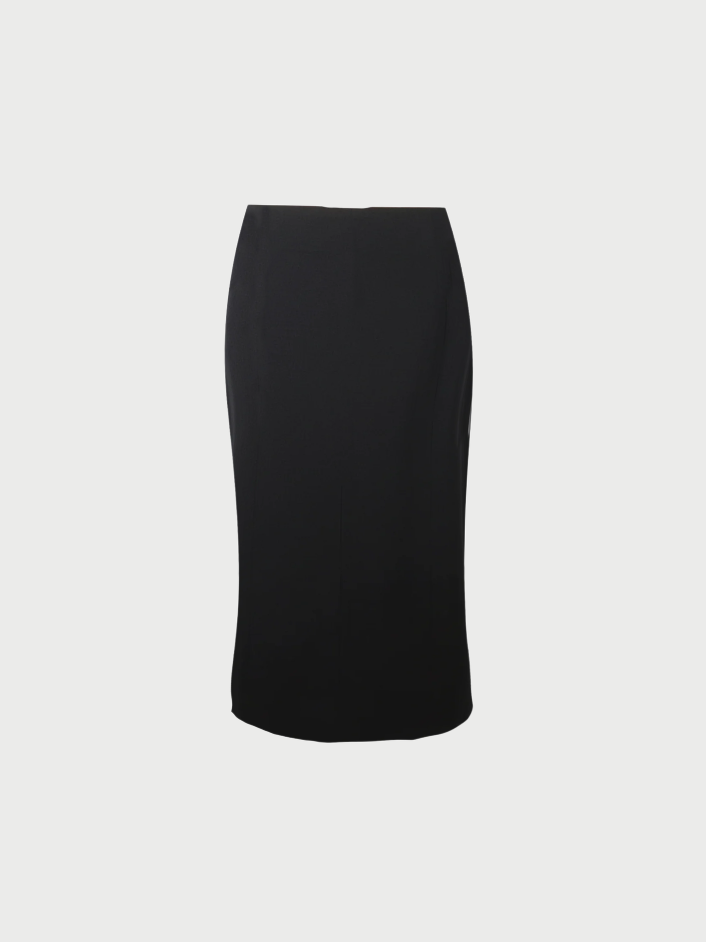Chanel 1990s Black Wool Tight Classic Skirt