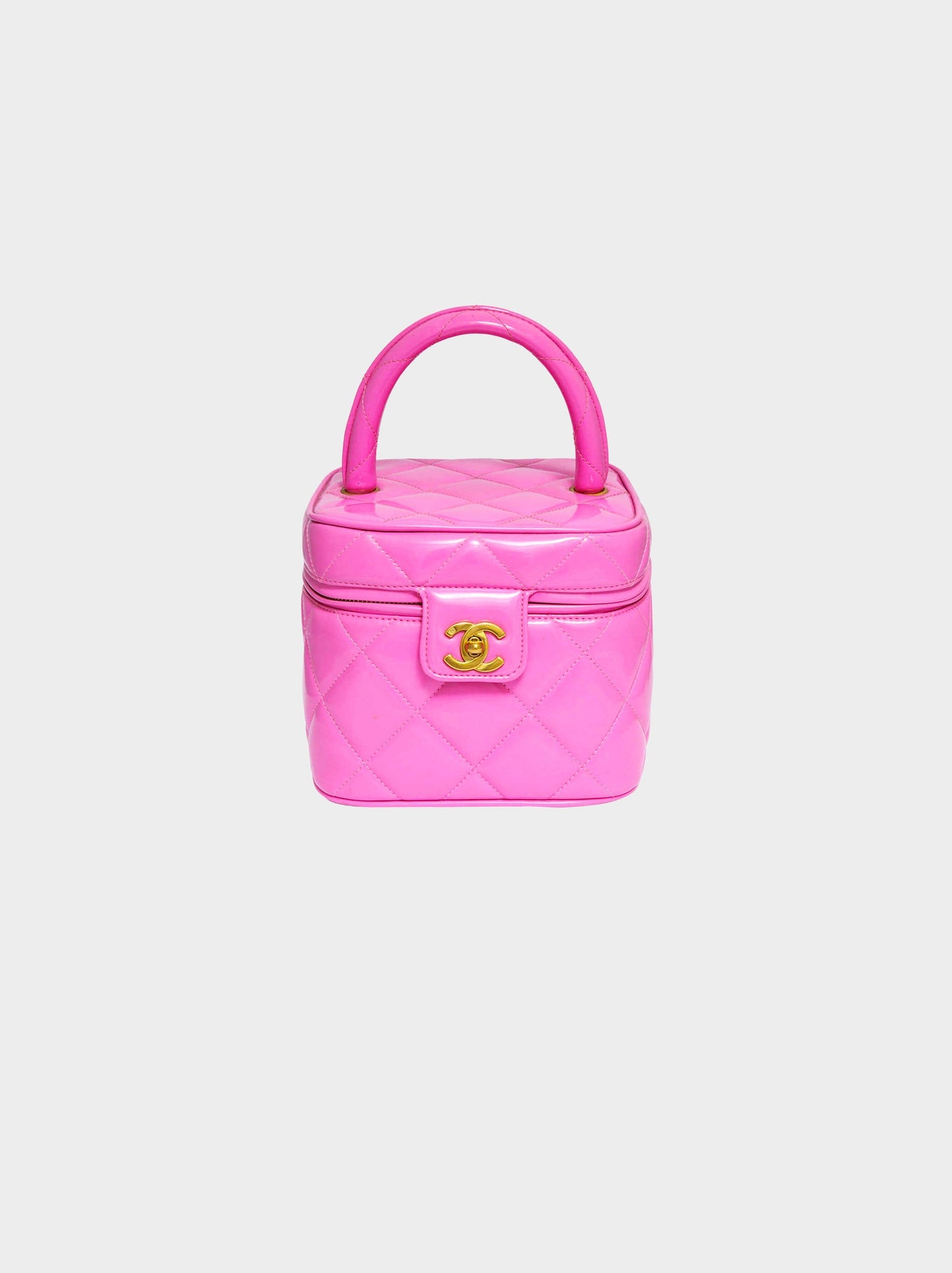 Chanel SS 1995 Rare Pink Heart Vanity Case