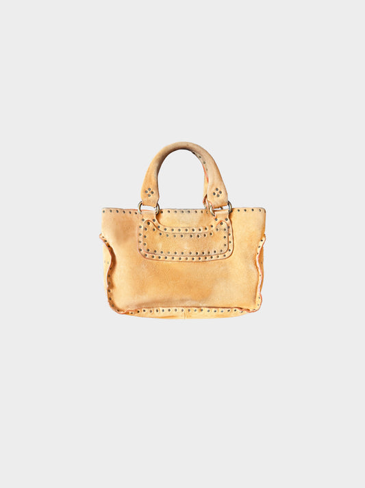 Celine Early 2000s Orange Suede Boogie Bag