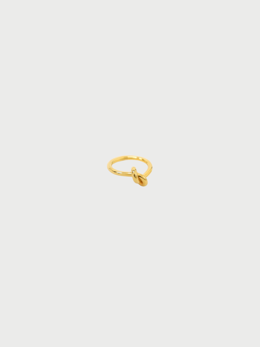 Celine 2010s Gold Plated Metal Knot Ring