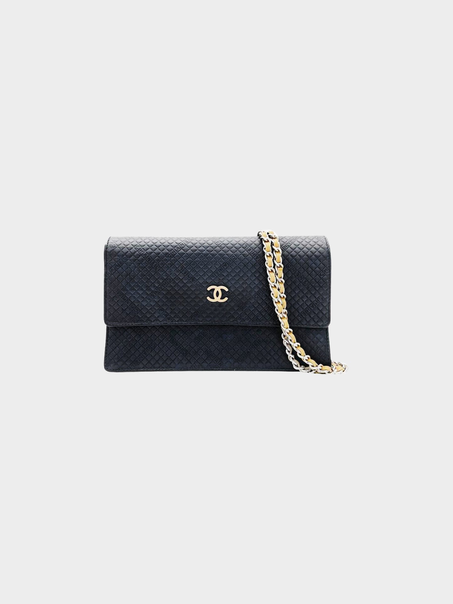 Chanel 2004-2005 Embossed Wallet on a Chain