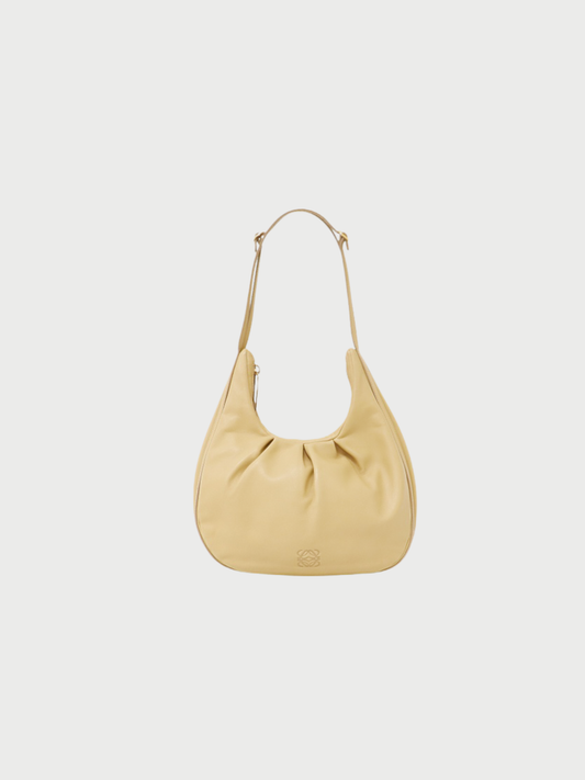 Loewe 2000s Beige Leather Anagram Shoulder Bag