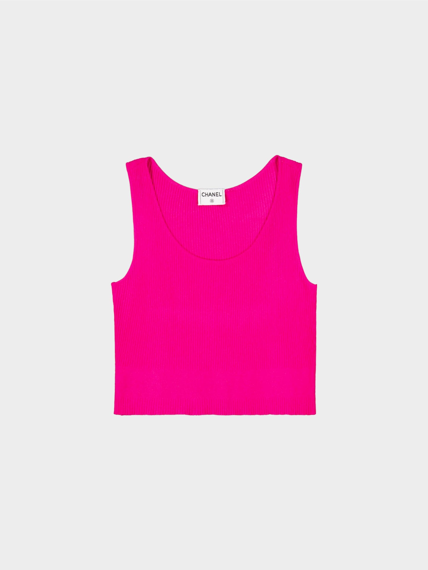 Chanel by Karl Lagerfeld 1990s Pink Cotton Tank Top