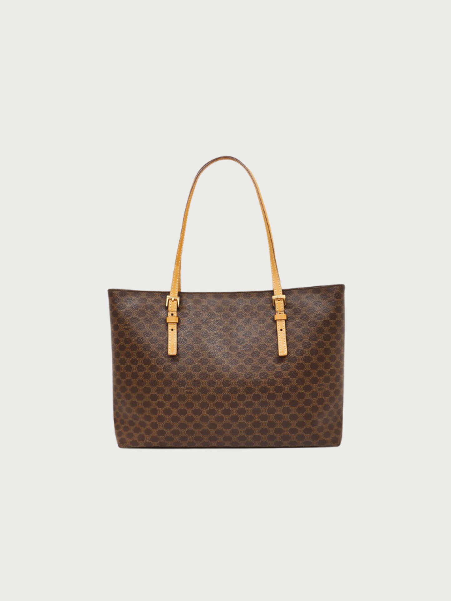 Celine 2000s Brown Macadam PVC Tote Bag