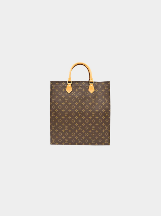 Louis Vuitton 2000s Brown Monogram Sac Plat Tote Bag