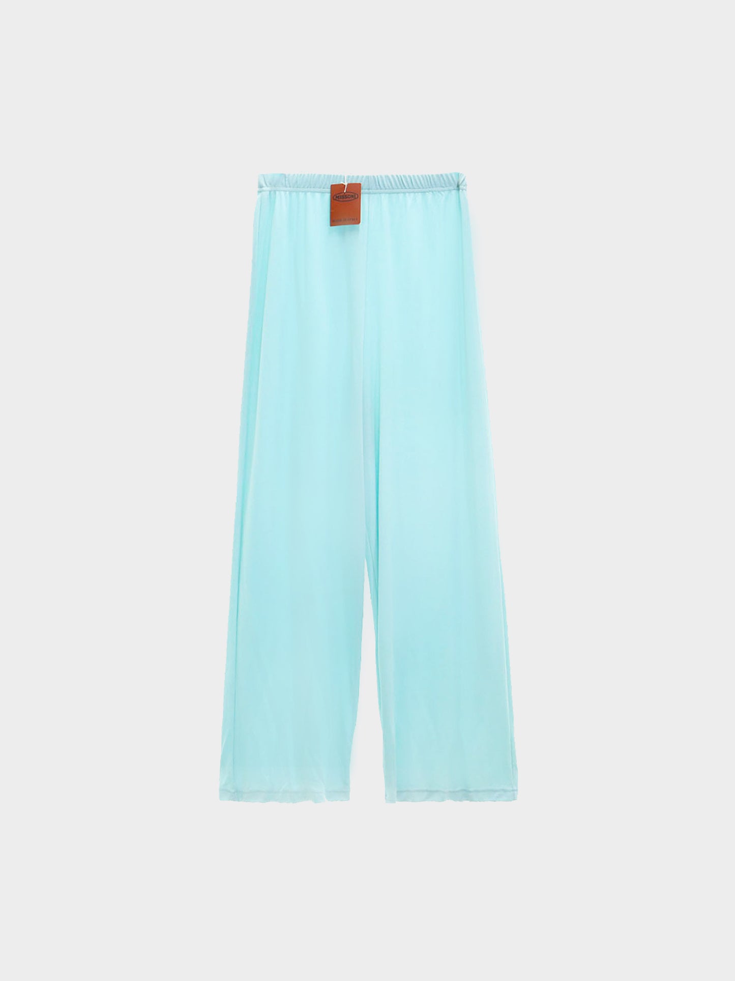 Missoni 1990s Light Blue Wide Leg Pants