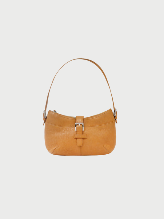 Loewe 2000s Beige Leather Logo One-Shoulder Bag