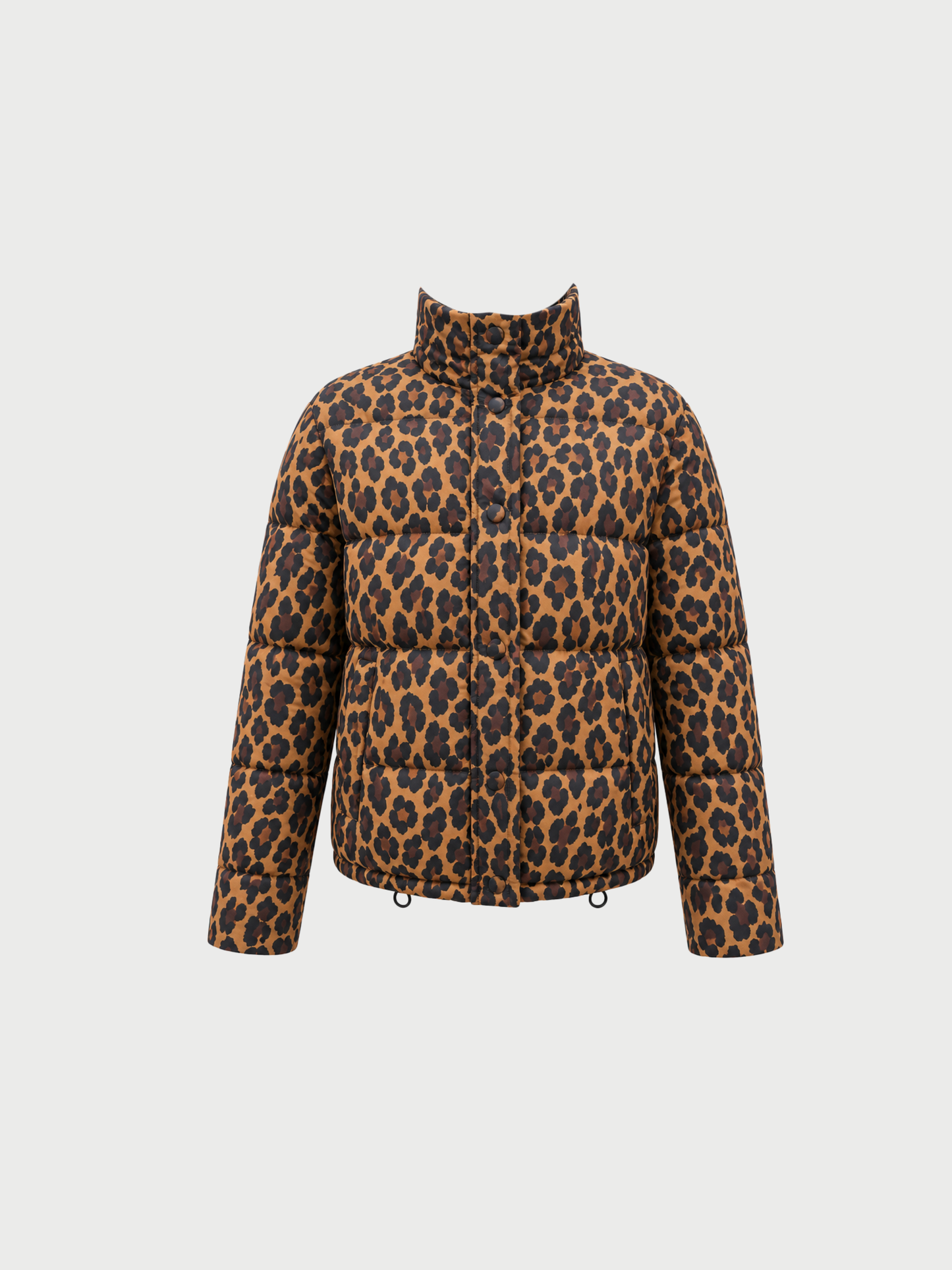 Miu Miu 2000s Leopard Print Polyester Puffer Jacket