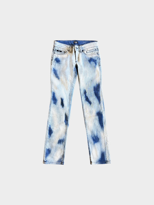 Dolce and Gabbana 2000s Light-washed Low-rise Denim Pants