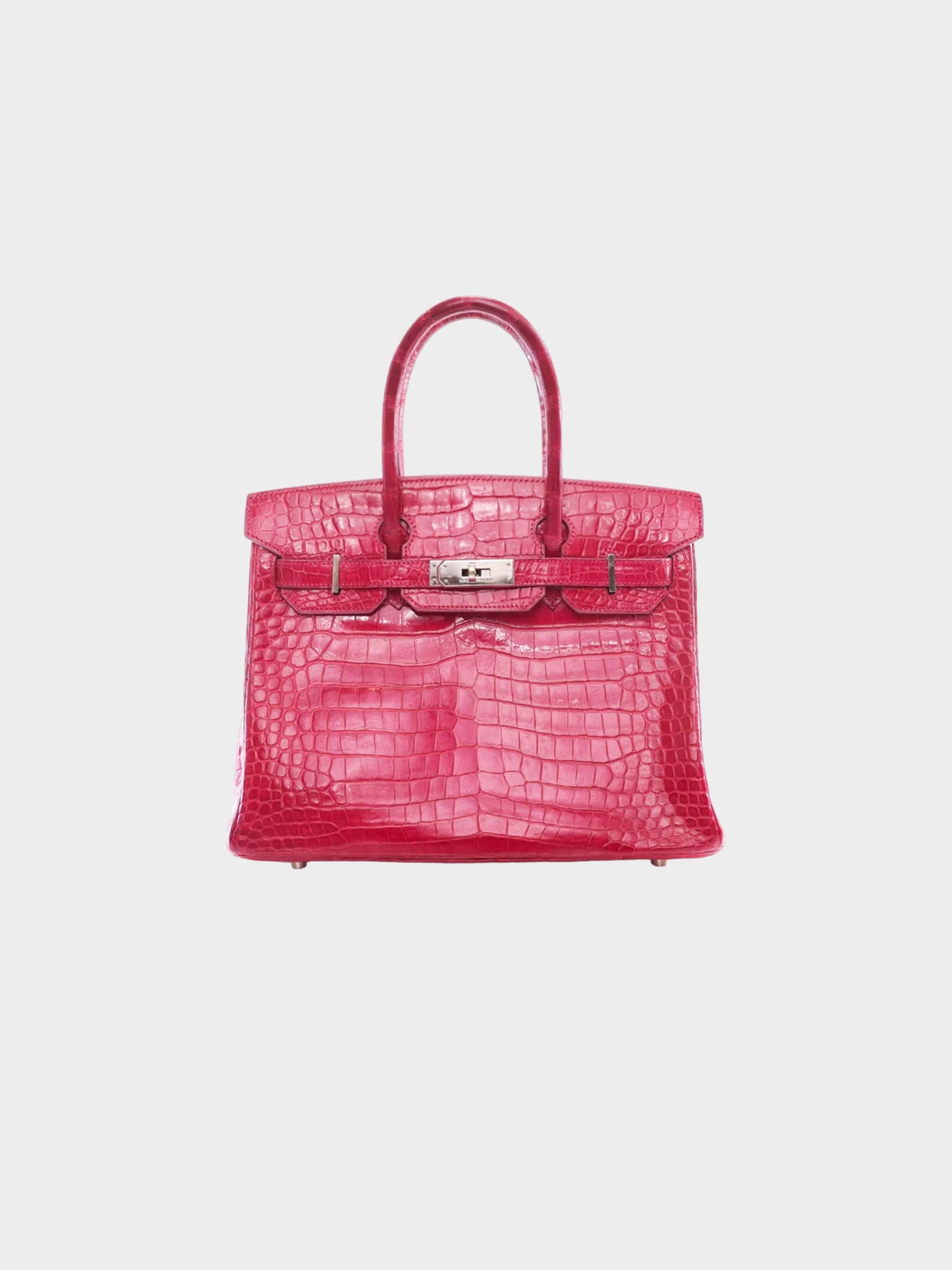 Hermès 2002 Rose Tyrien Crocodile Birkin 30