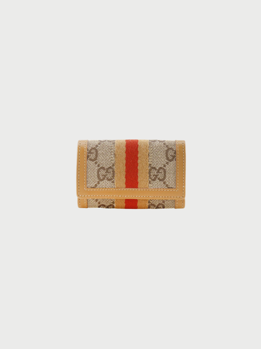 Gucci 2000s Beige GG Canvas Key Case