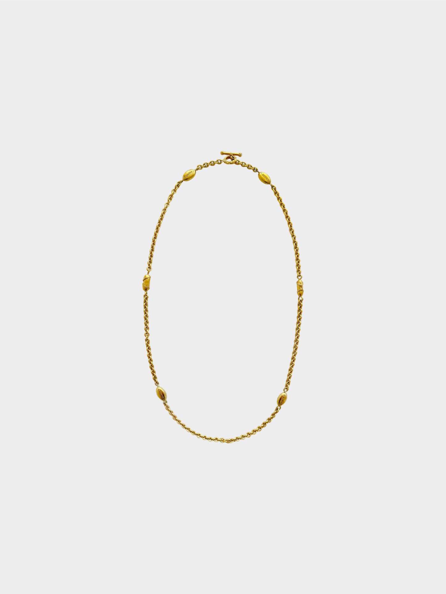Chanel Fall 1994 Gold Vintage Bean Chain Necklace