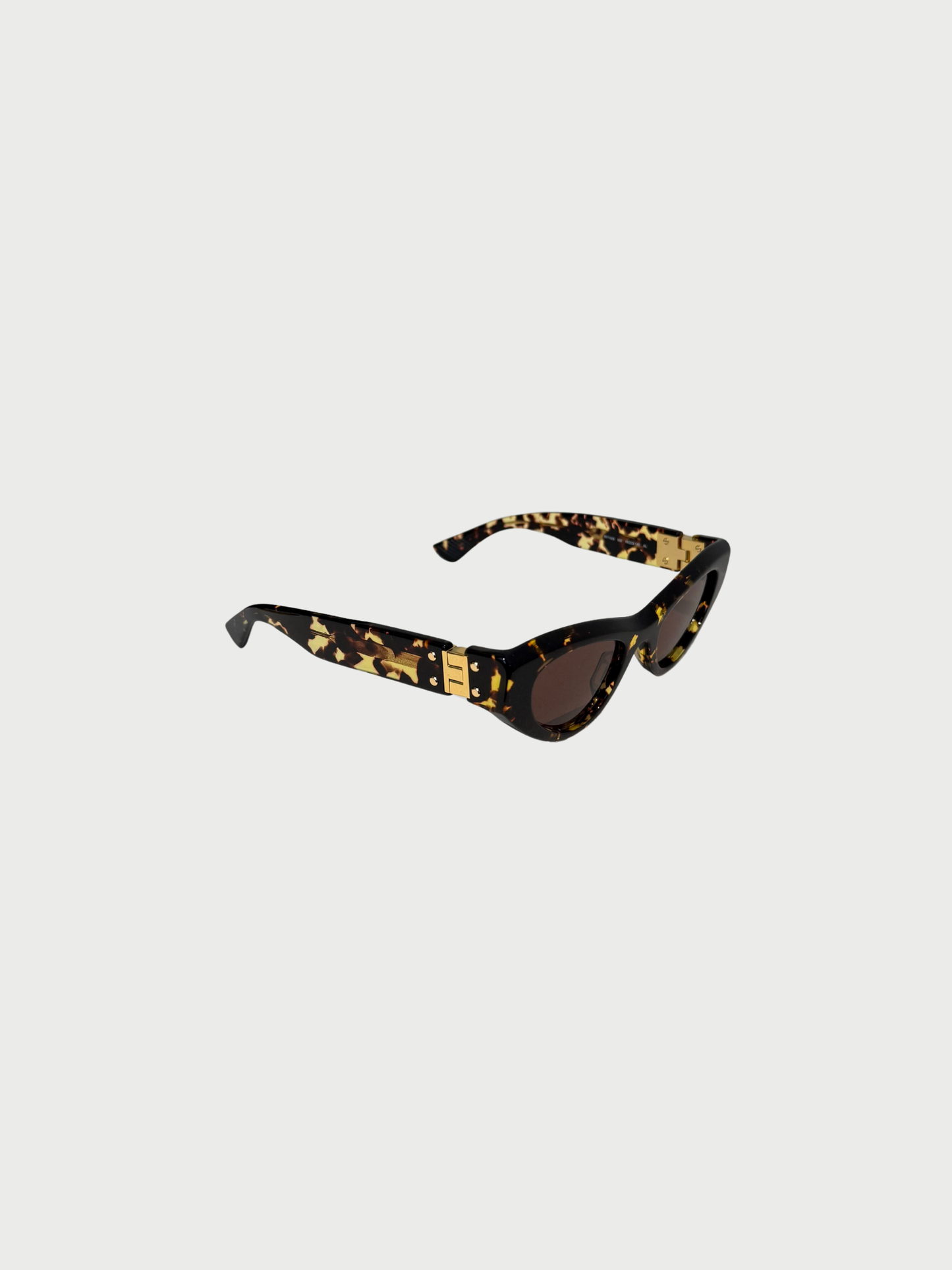Bottega Veneta 2020s Dark Havana Acetate BV1142S Cat-Eye Sunglasses