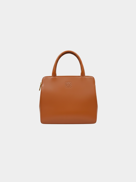 Loewe 2000s Brown Leather Anagram Handbag