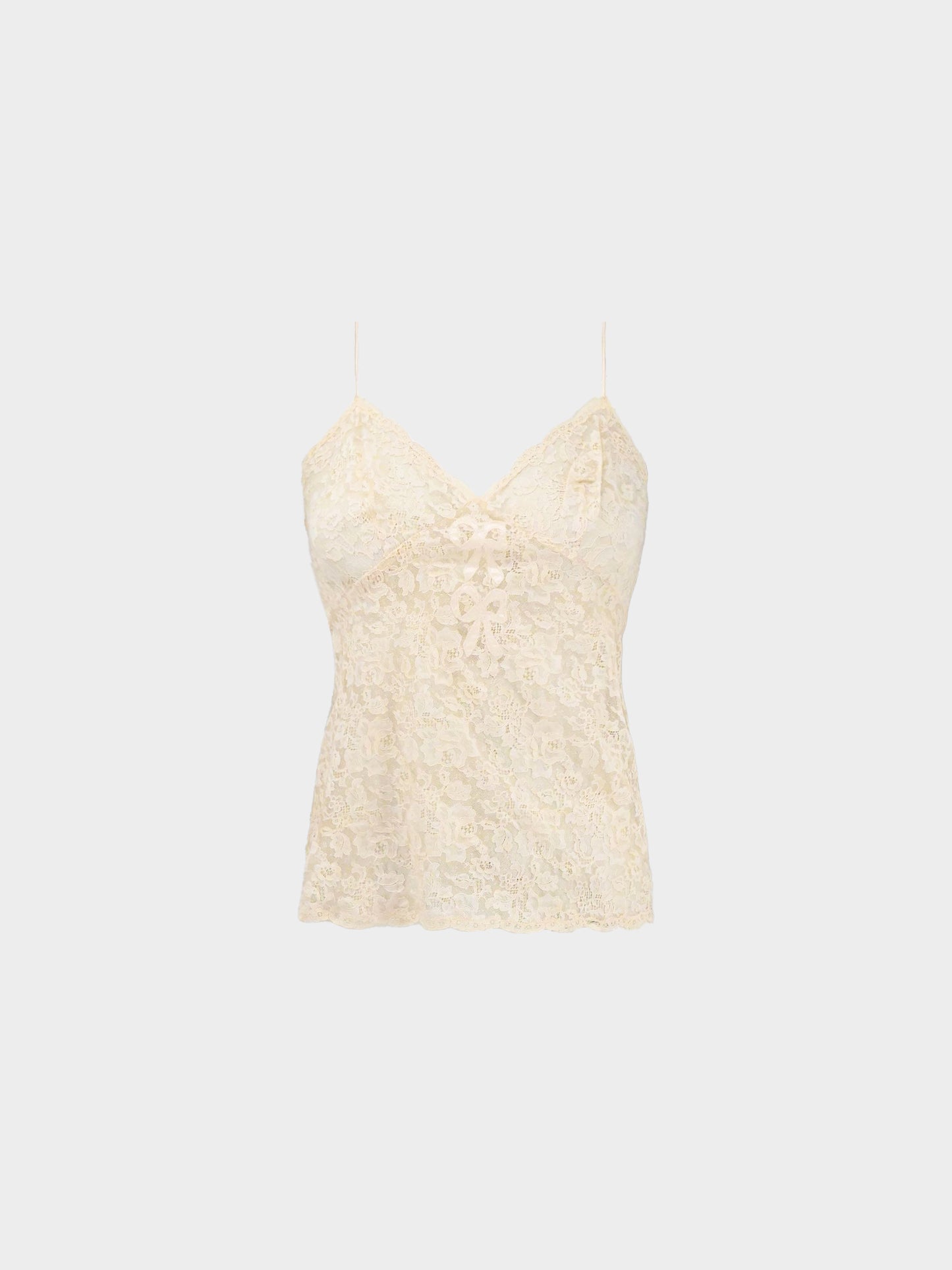 Christian Dior by John Galliano FW 1998-1999 Beige Lace Lingerie Top