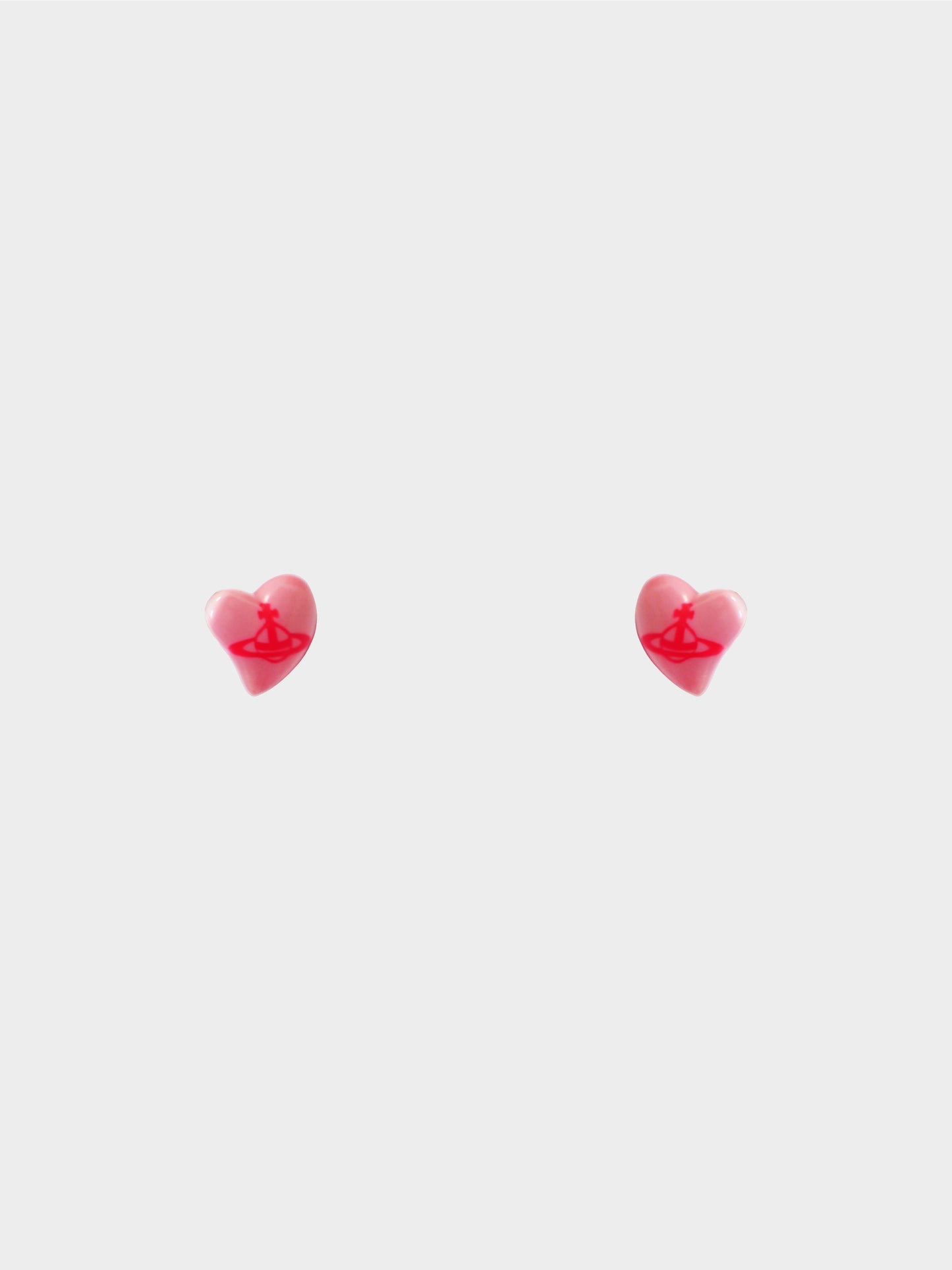 Vivienne Westwood 2000s Pink Orb Heart Earrings