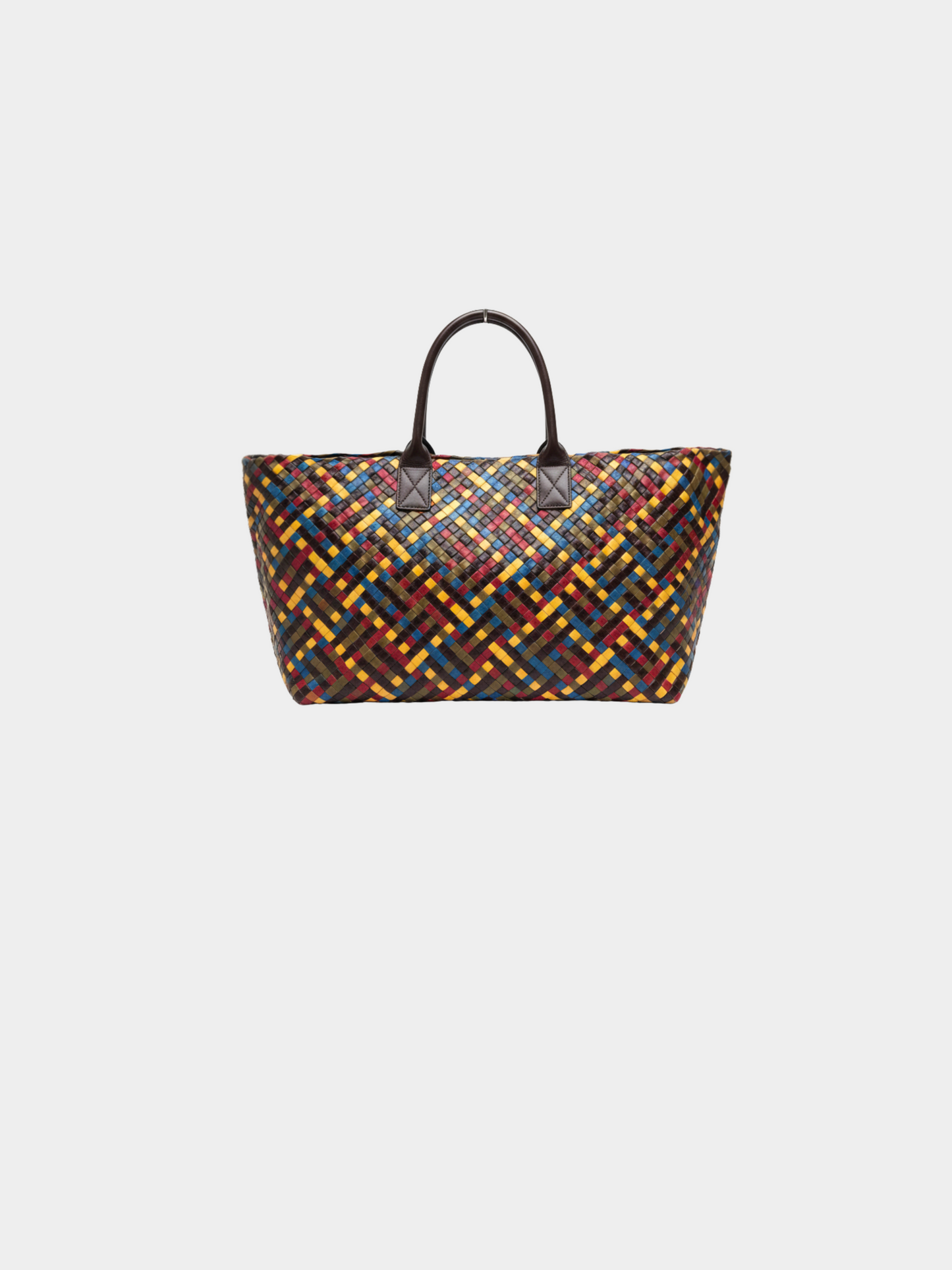 Bottega Veneta 2010s Multicolor Intrecciato Leather Large Tote Bag