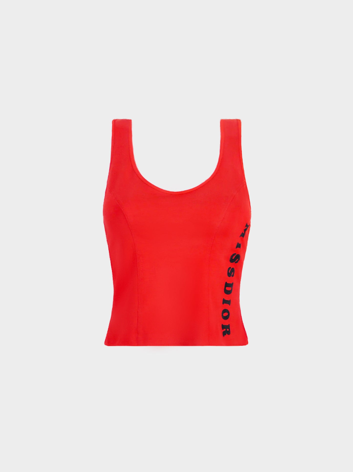 Christian Dior by John Galliano 2000s Red Miss Dior Mesh Tank Top