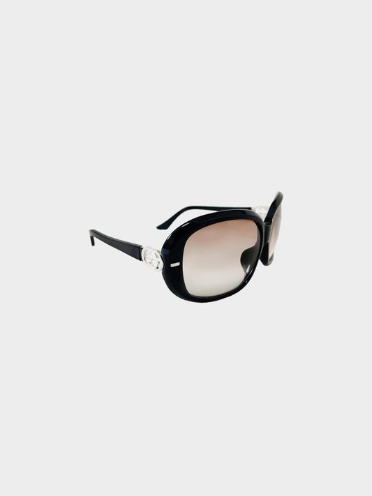 Gucci 2000s Black GG 2994 Shield Sunglasses