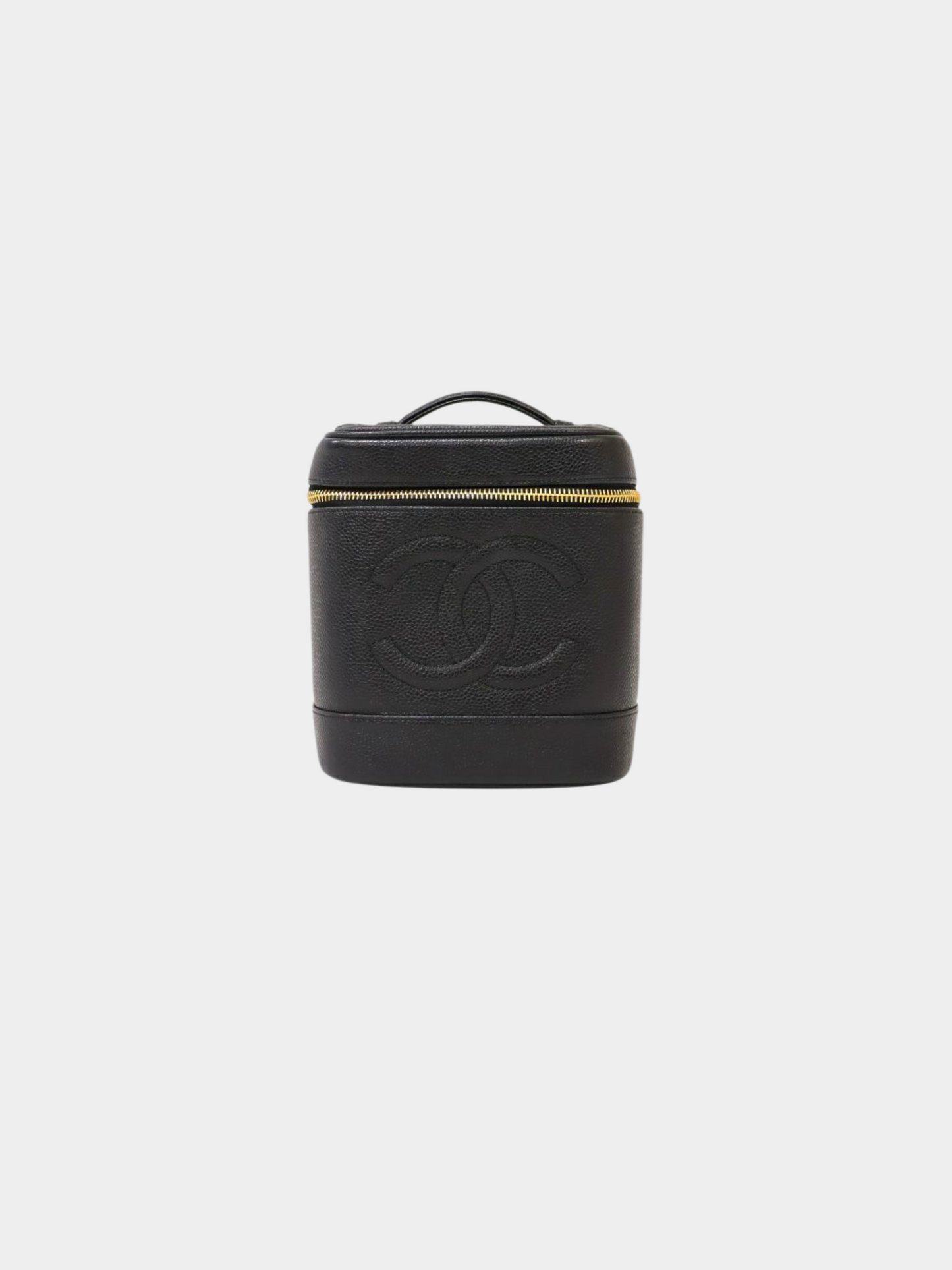 Chanel 1997 Black Caviar Skin Vanity Bag