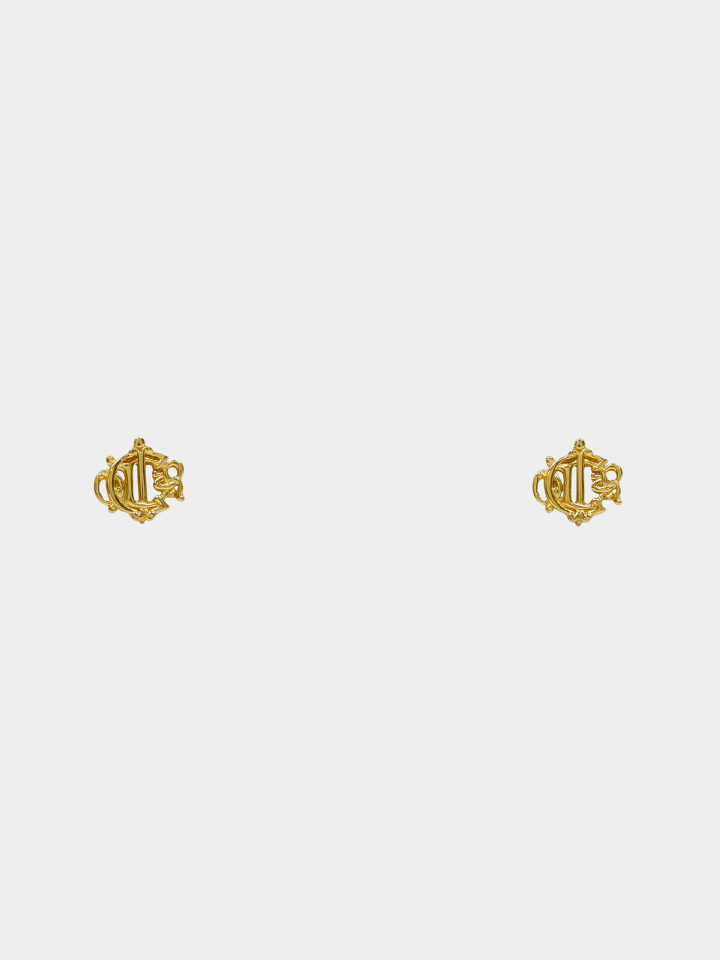 Christian Dior 2000s Gold Emblem Earrings
