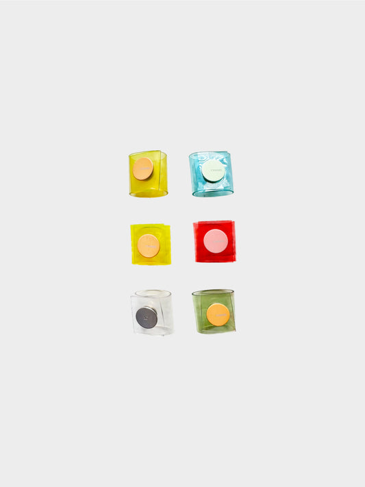 Chanel Cruise 2000 Rare Multicolor PVC Ring Set