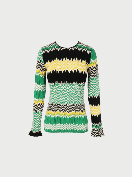 Celine by Phoebe Philo 2015 Multicolor Rayon Blend Top