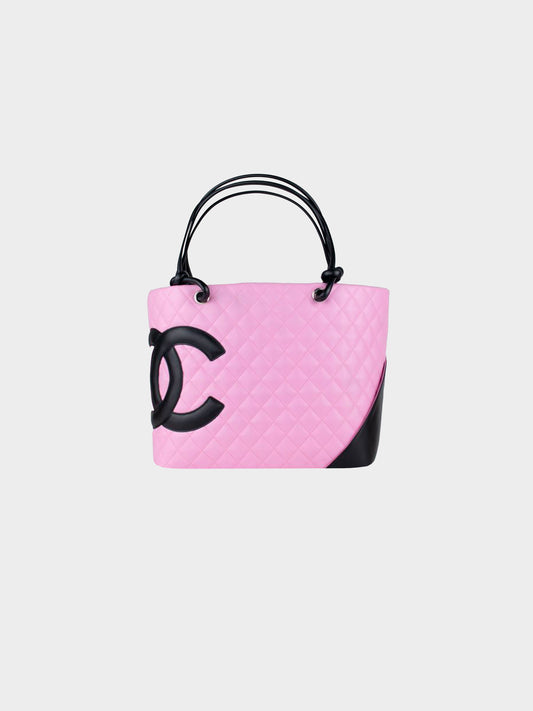 Chanel SS 2004 Pink Cambon Logo Tote
