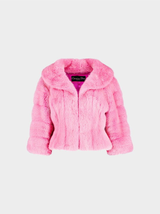 Christian Dior by John Galliano 2004 Pink Mink Fur Jacket